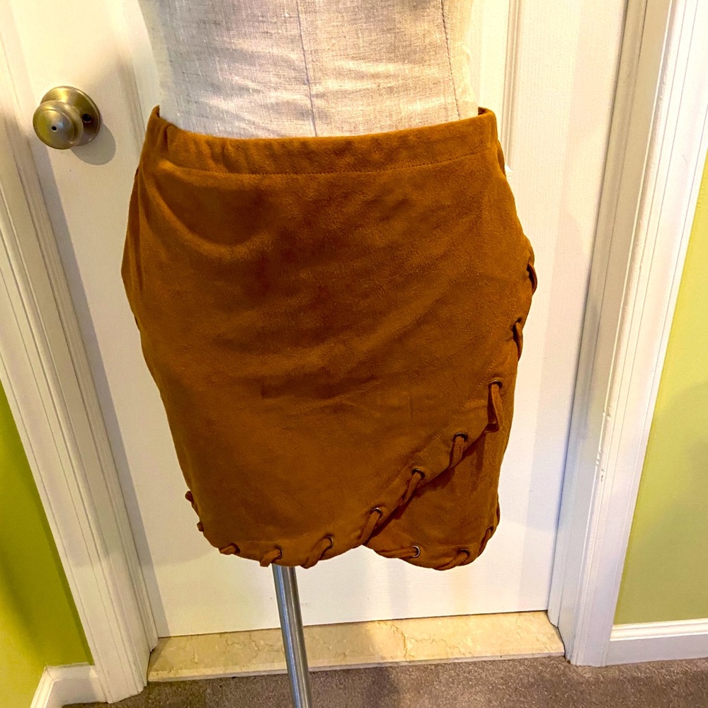 Suede skirt